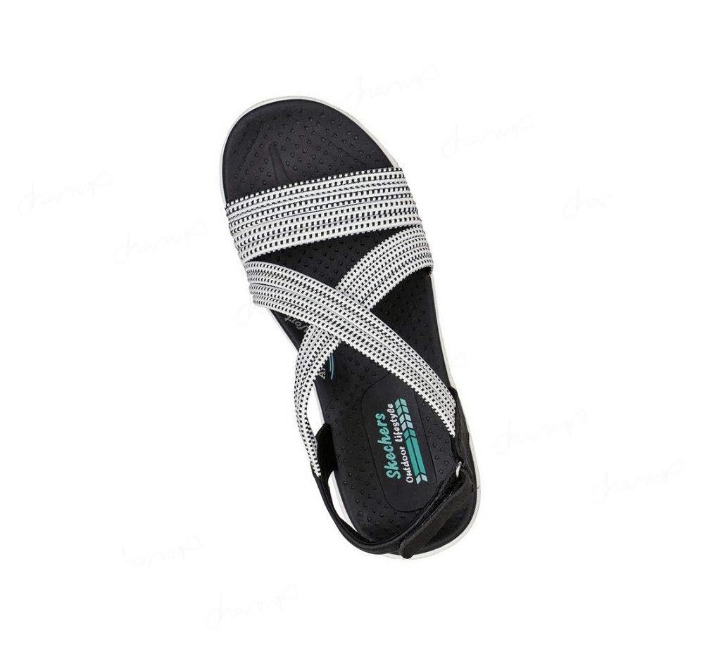 Sandalias Skechers Reggae Cup - Independence Mujer Blancas Negras | A826C_AR