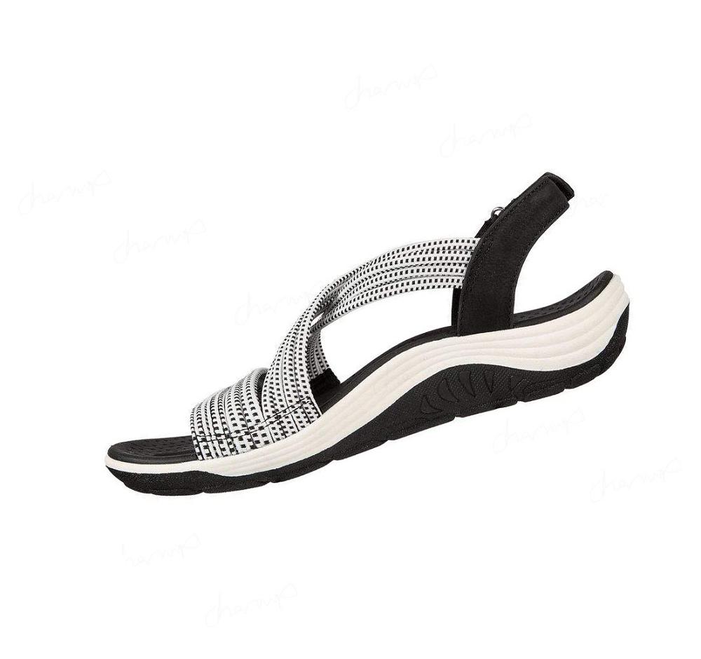 Sandalias Skechers Reggae Cup - Independence Mujer Blancas Negras | A826C_AR