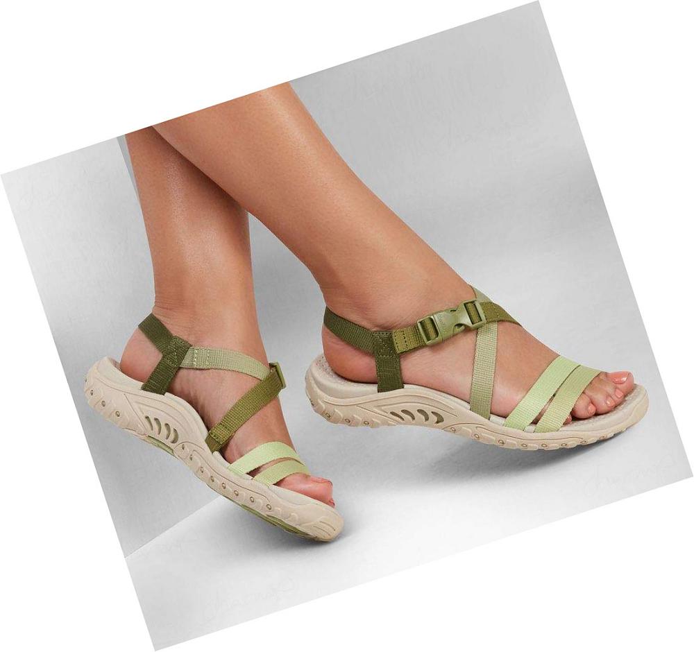 Sandalias Skechers Reggae - On the Coast Mujer Verde Oliva | A892W_AR