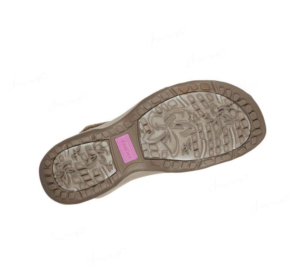 Sandalias Skechers Reggae Slim - Takes Two Mujer Gris Marrones | A8A2L_AR