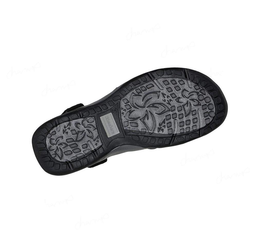 Sandalias Skechers Reggae Slim - Turn It Up Mujer Negras | A86T0_AR