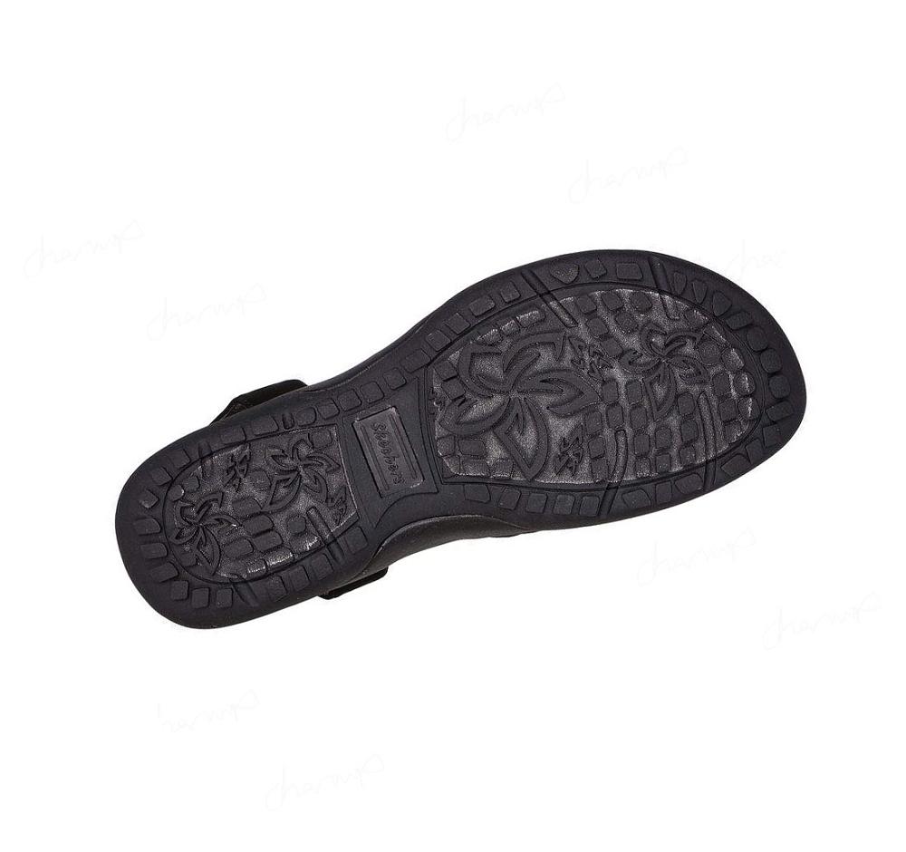 Sandalias Skechers Reggae Slim - Turn It Up Mujer Negras | A8T6L_AR