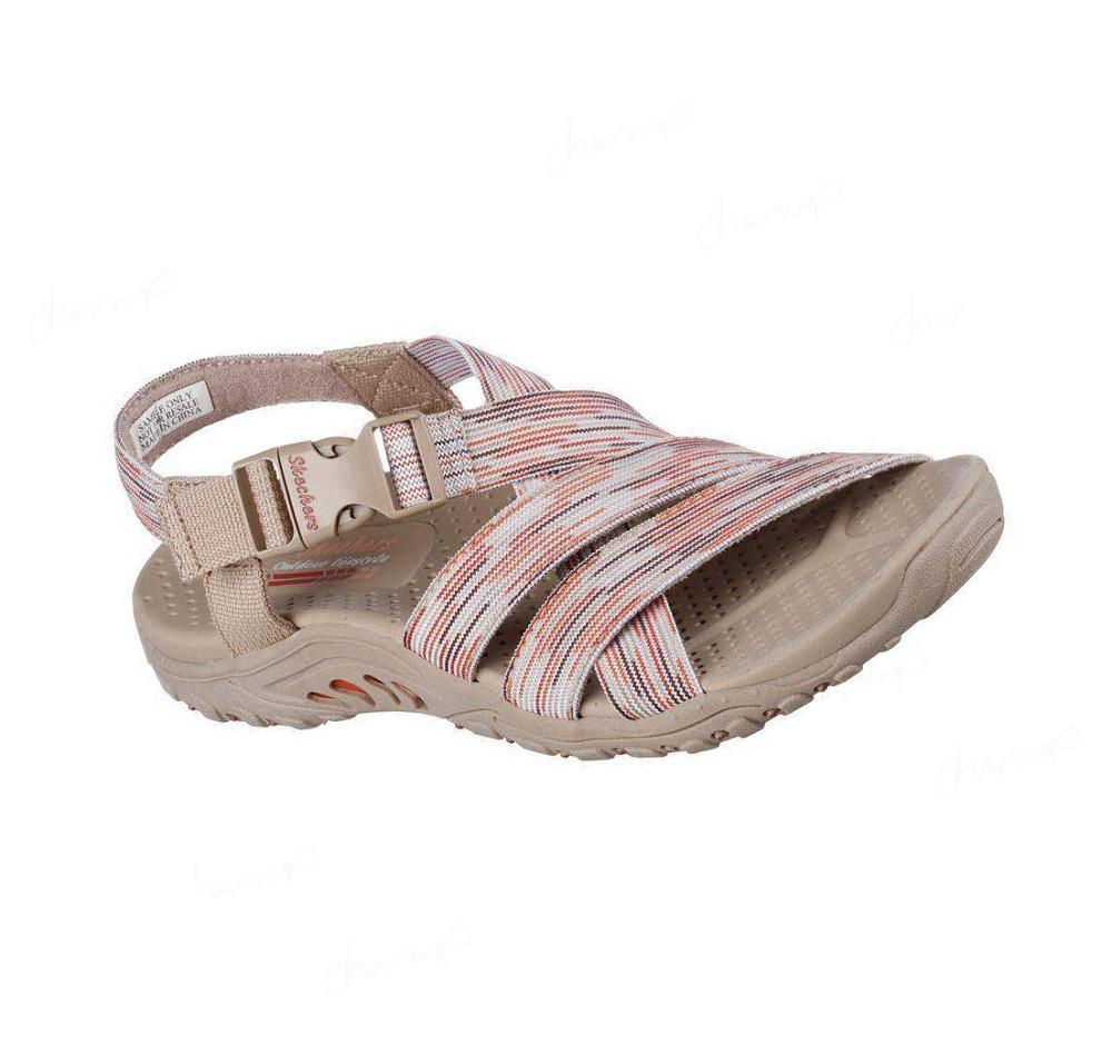 Sandalias Skechers Reggae - Vivid Cosmos Mujer Gris Marrones Coral | A8T8C_AR