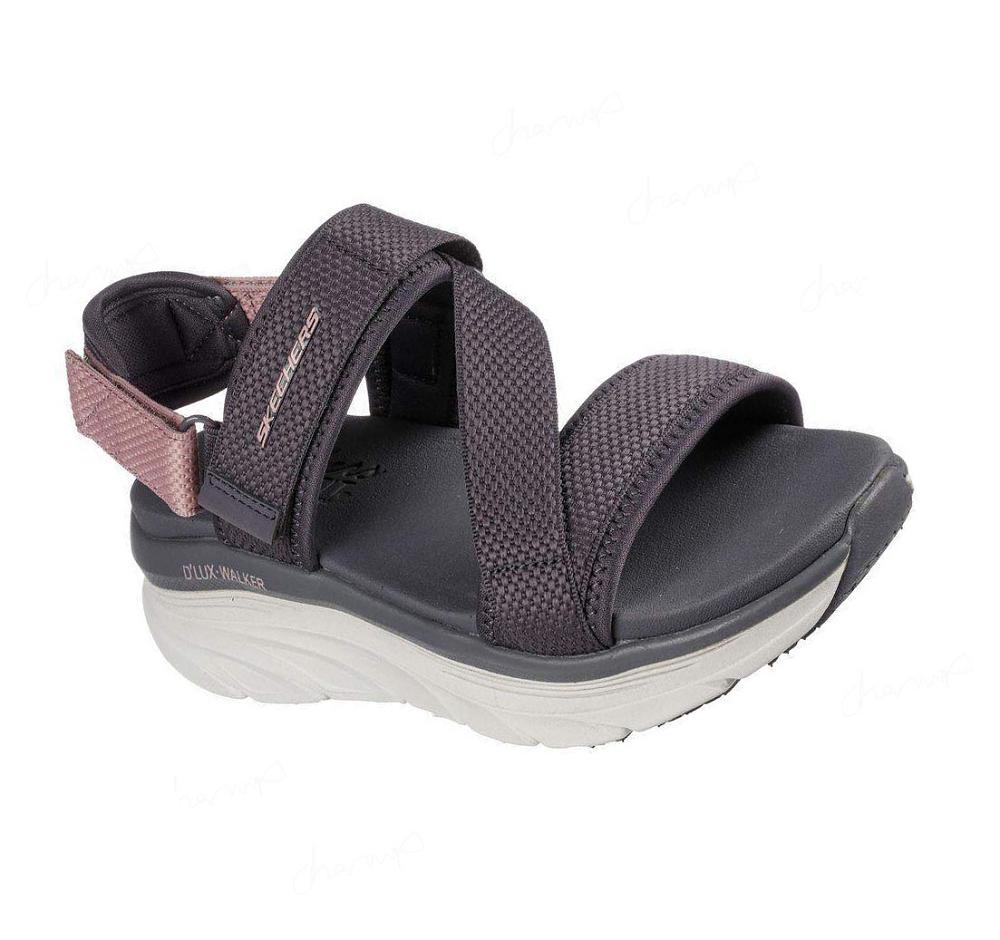 Sandalias Skechers Relaxed Fit: D\'Lux Walker - Kind Mind Mujer Gris Moradas | A651D_AR