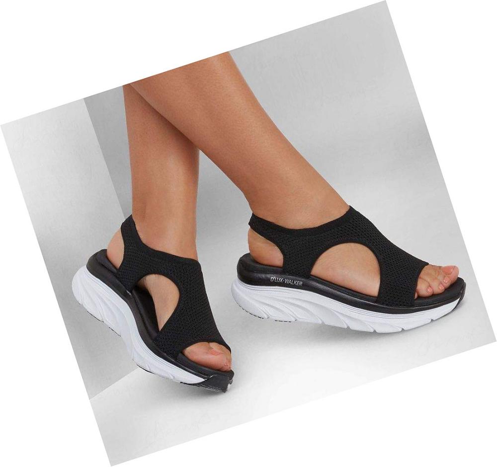 Sandalias Skechers Relaxed Fit: D'Lux Walker - Retro Sun Mujer Negras | A6A2L_AR