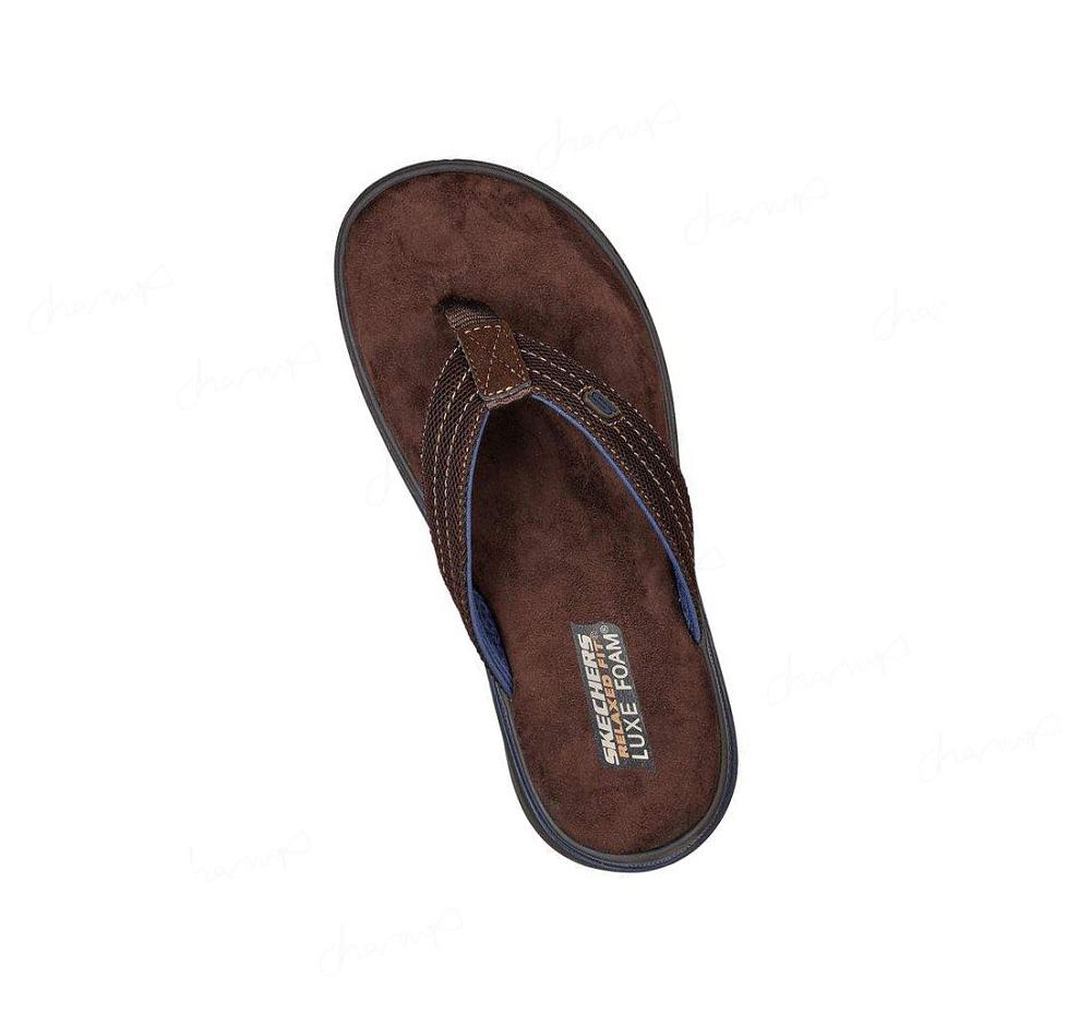 Sandalias Skechers Relaxed Fit: Proven SD - Baylis Hombre Chocolate | 6T33Q_AR