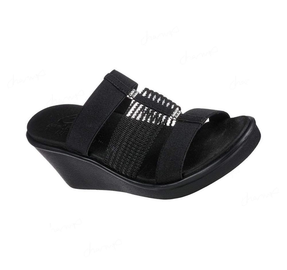 Sandalias Skechers Rumble On - Casuales Moments Mujer Negras | A9T80_AR