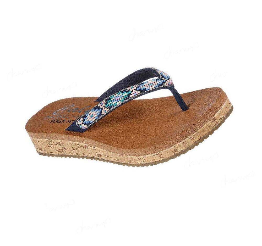 Sandalias Skechers Sandcomber - Aztec Stunner Mujer Azul Marino Multicolor | 5080S_AR