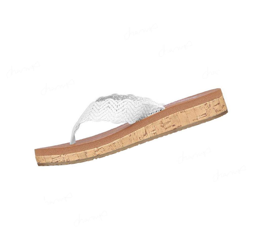 Sandalias Skechers Sandcomber Mujer Blancas | 5092B_AR