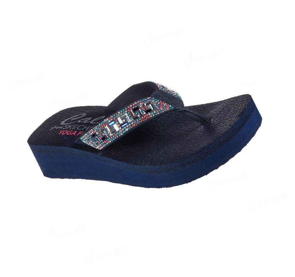 Sandalias Skechers Vinyasa - Geo-Queen Mujer Azul Marino Multicolor | 5553B_AR