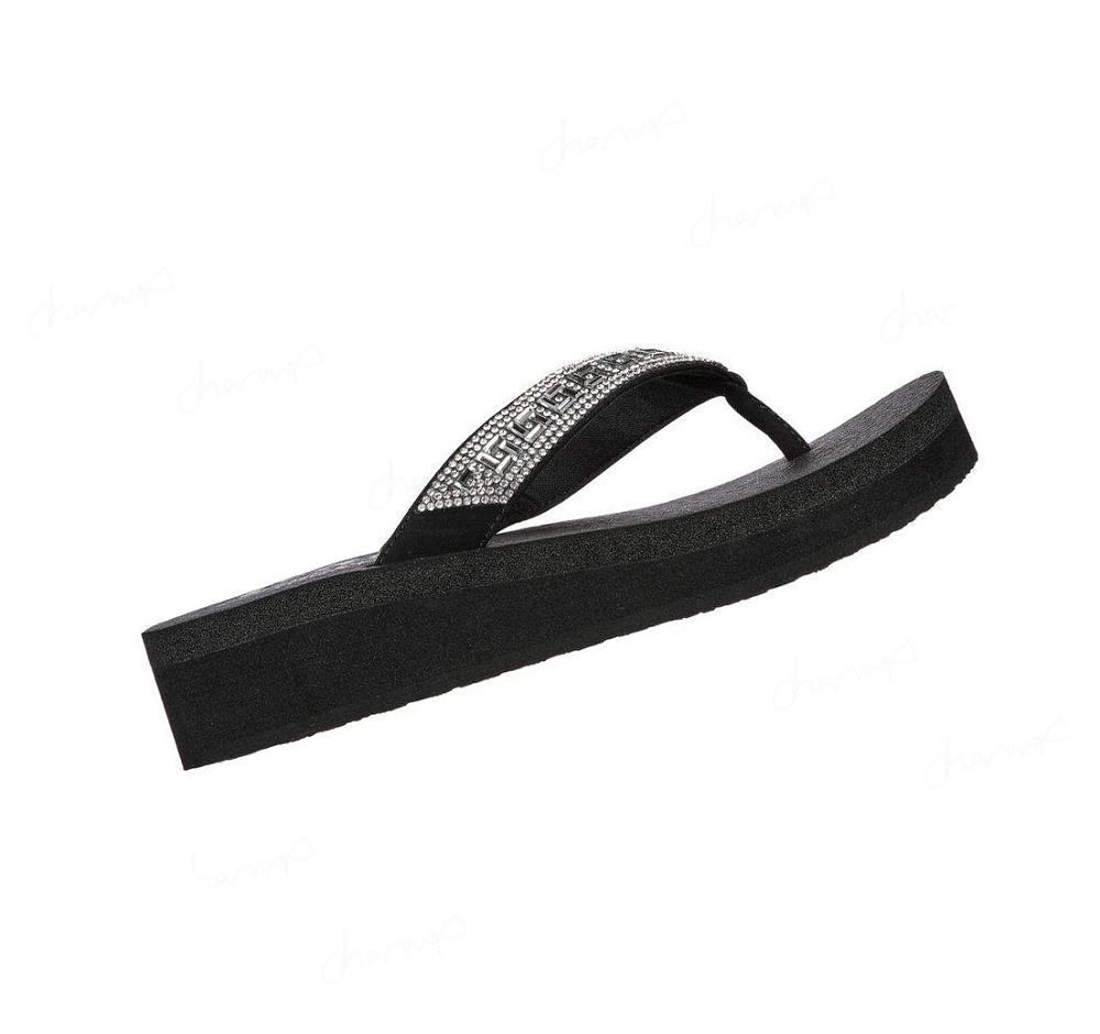 Sandalias Skechers Vinyasa - Geo-Queen Mujer Negras | 5555D_AR