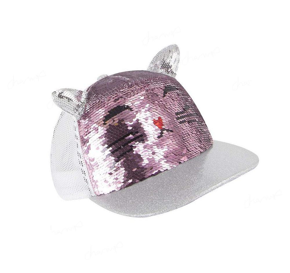 Sombreros Skechers Caticorn Sequin Trucker Niña Rosas Blancas | A9950_AR