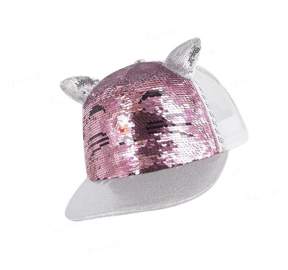 Sombreros Skechers Caticorn Sequin Trucker Niña Rosas Blancas | A9950_AR