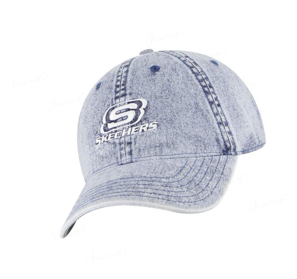 Sombreros Skechers Denim Embroidered Mujer Azules | 3019P_AR