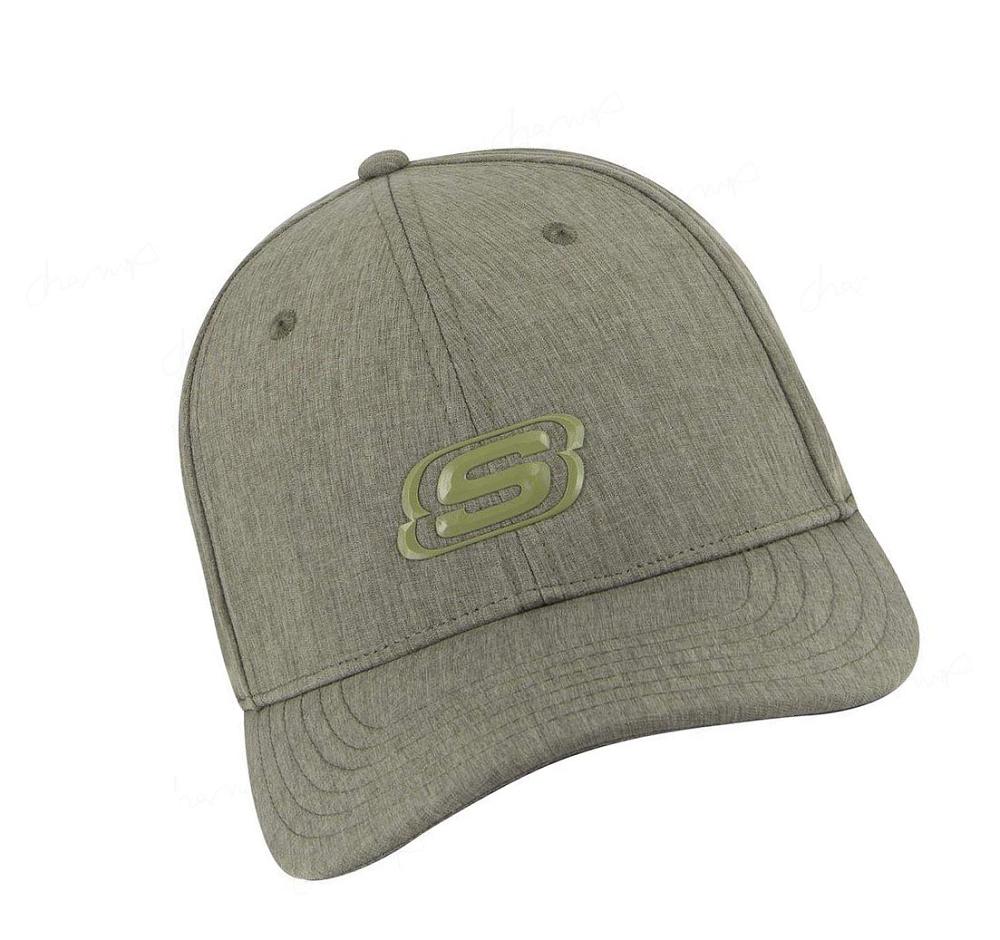 Sombreros Skechers Deporte Heather Fitted Hombre Verde | IA89A_AR