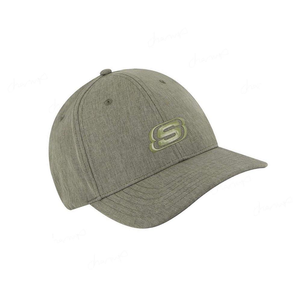 Sombreros Skechers Deporte Heather Fitted Hombre Verde | IA89A_AR