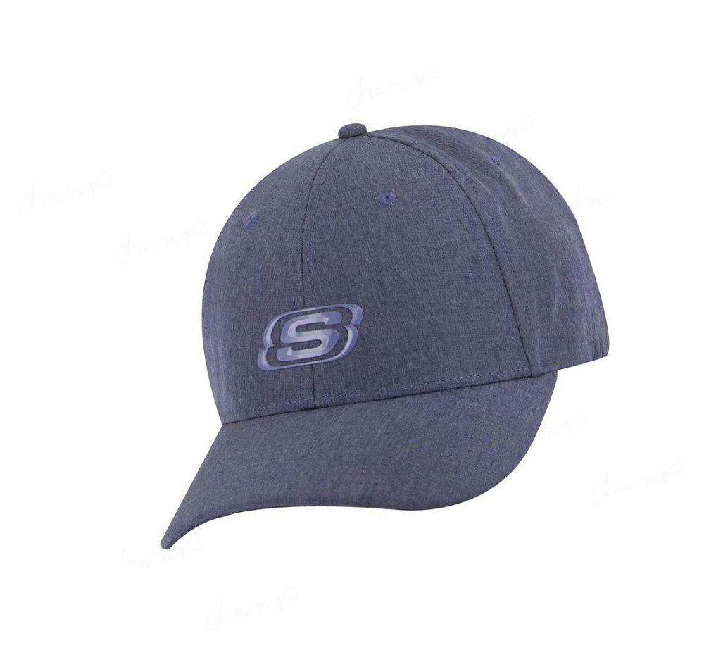 Sombreros Skechers Deporte Heather Fitted Hombre Azules | IA8T0_AR