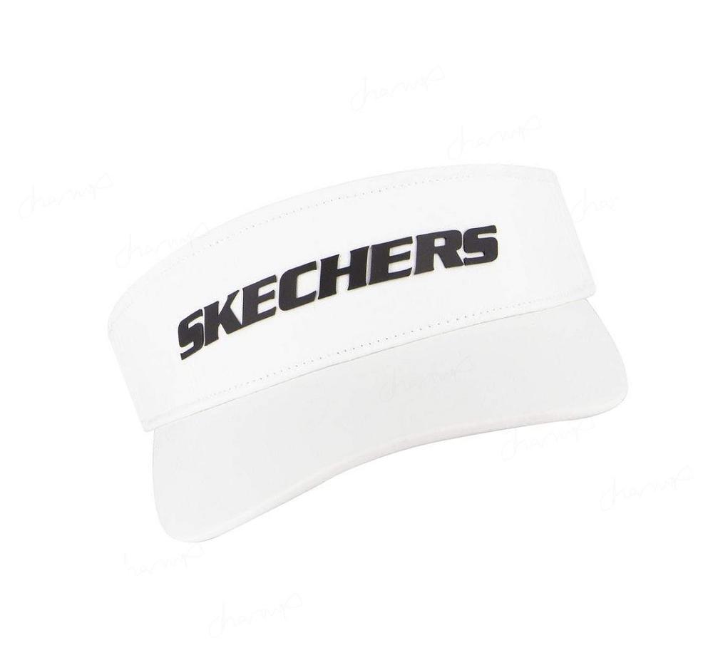 Sombreros Skechers Logo Sun Visor Mujer Blancas | A8193_AR