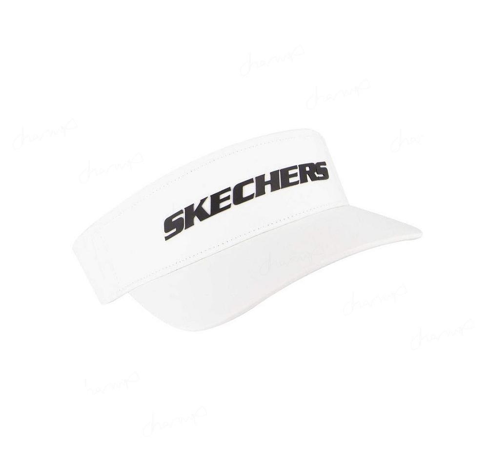 Sombreros Skechers Logo Sun Visor Mujer Blancas | A8193_AR