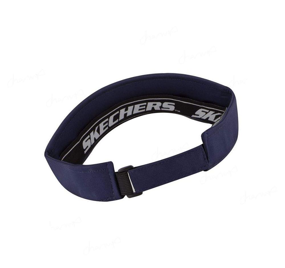 Sombreros Skechers Logo Sun Visor Mujer Azul Marino | AT9TB_AR