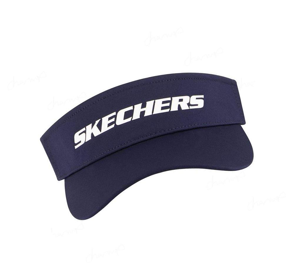 Sombreros Skechers Logo Sun Visor Mujer Azul Marino | AT9TB_AR