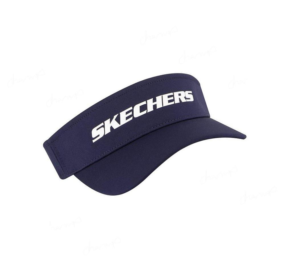 Sombreros Skechers Logo Sun Visor Mujer Azul Marino | AT9TB_AR