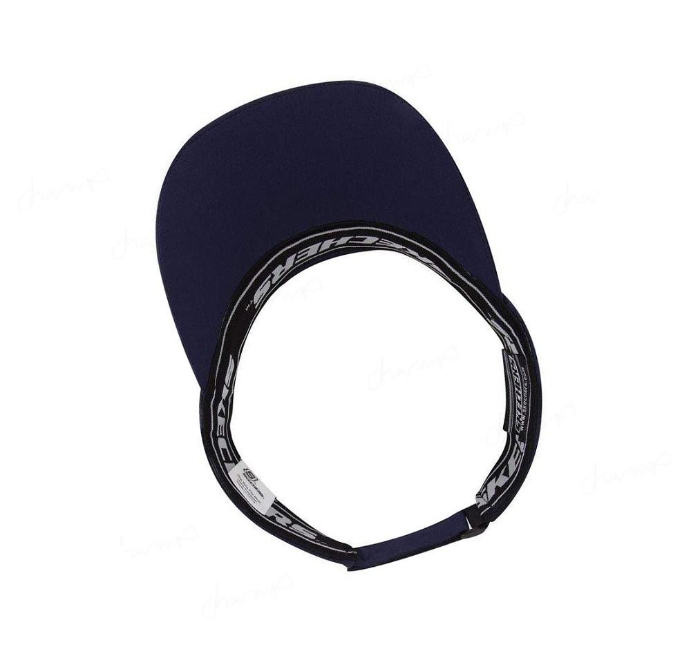 Sombreros Skechers Logo Sun Visor Mujer Azul Marino | AT9TB_AR