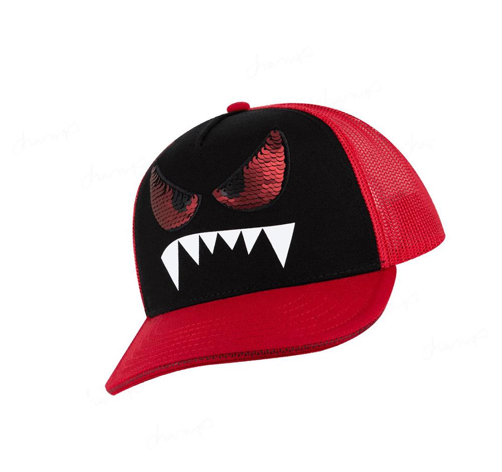 Sombreros Skechers Monster Eyes Trucker Hombre Rojas | I300A_AR