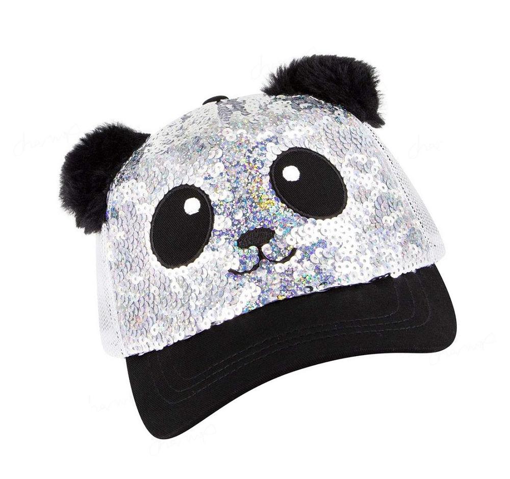 Sombreros Skechers Sequin Panda Niña Plateadas Negras | 30950_AR