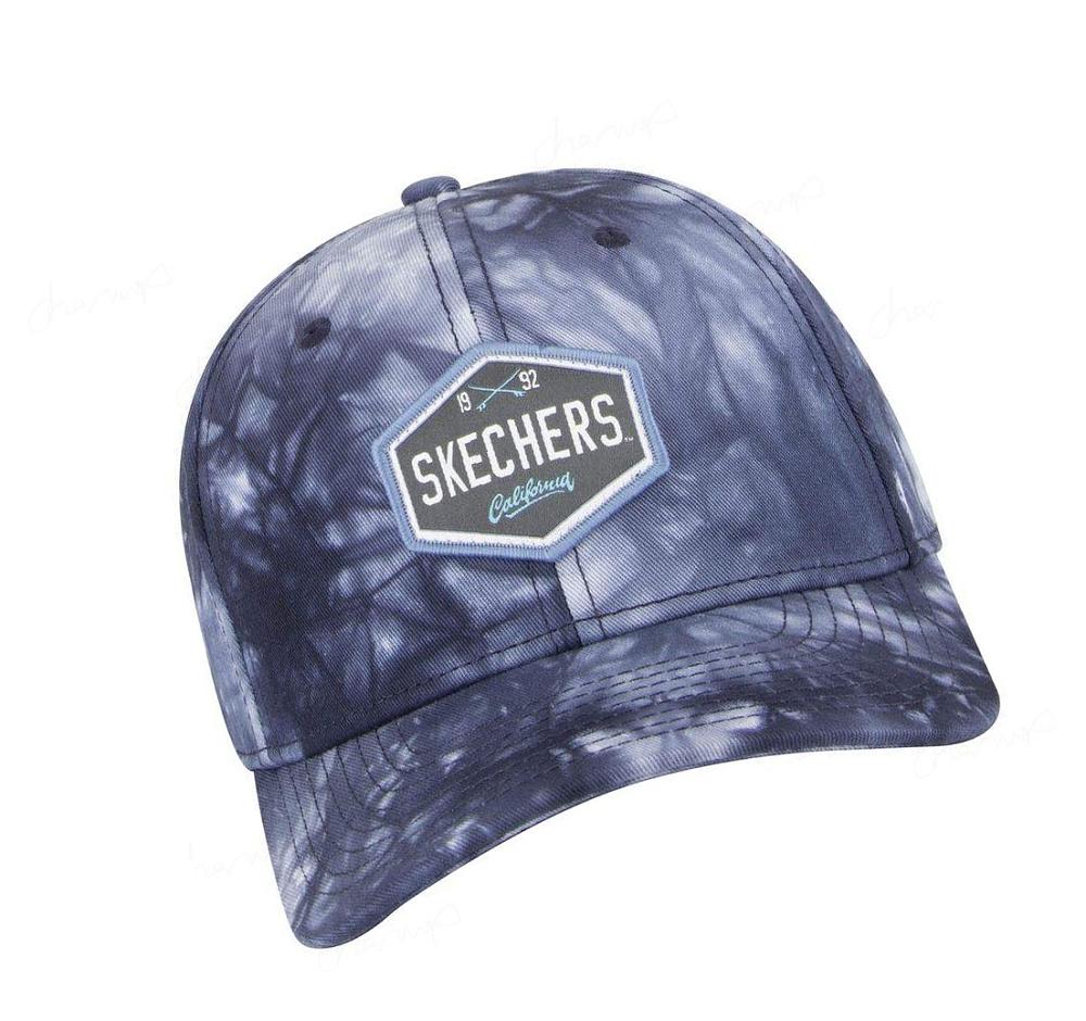 Sombreros Skechers Tie Dye Patch Hombre Azul Marino | IA6AL_AR