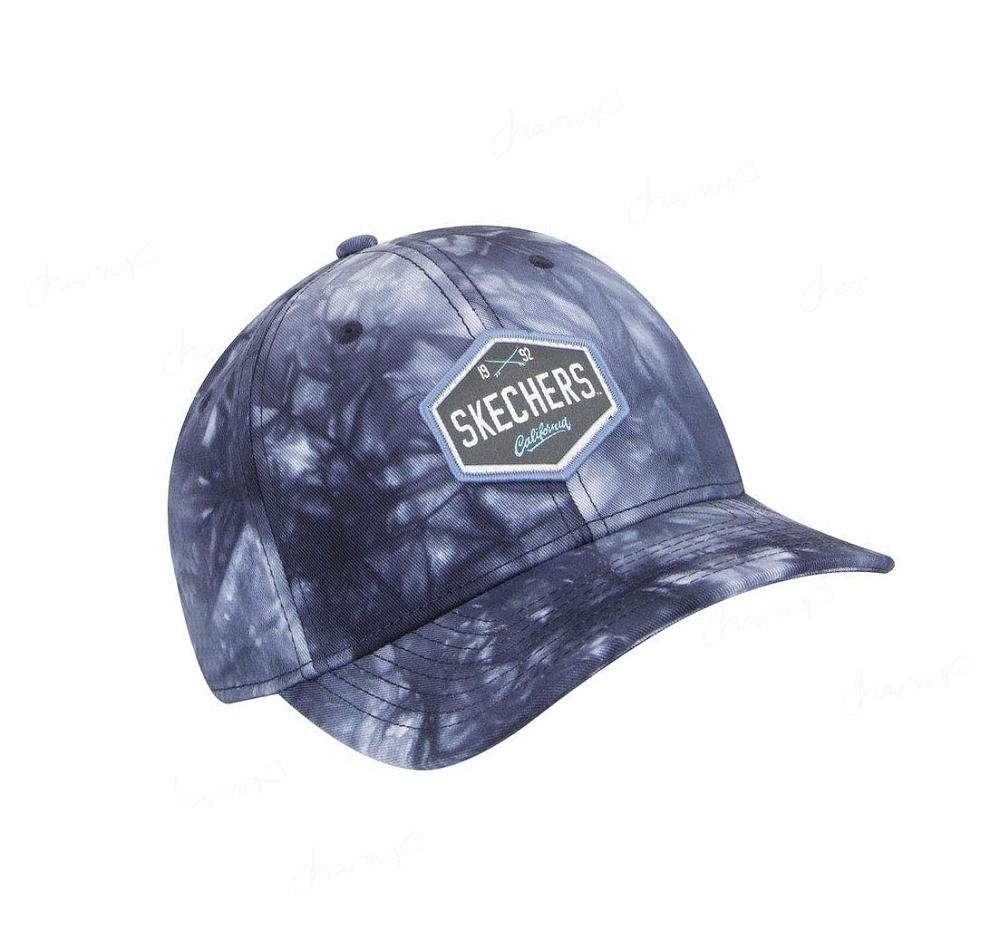 Sombreros Skechers Tie Dye Patch Hombre Azul Marino | IA6AL_AR