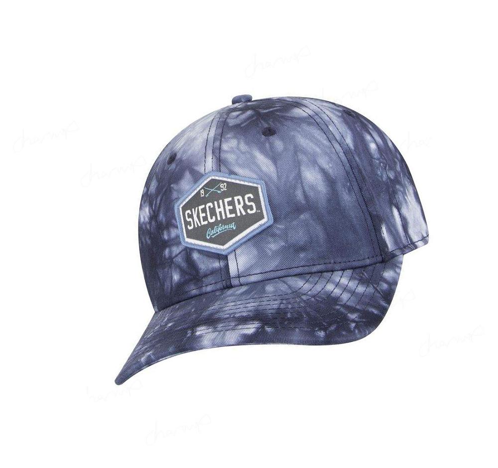 Sombreros Skechers Tie Dye Patch Hombre Azul Marino | IA6AL_AR