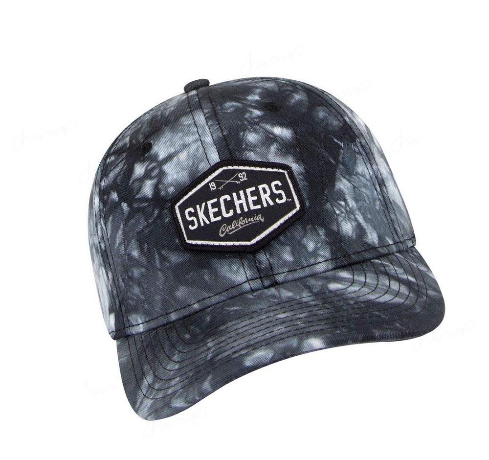 Sombreros Skechers Tie Dye Patch Hombre Negras | IAT5E_AR