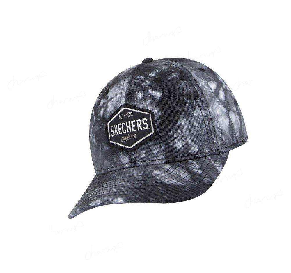 Sombreros Skechers Tie Dye Patch Hombre Negras | IAT5E_AR