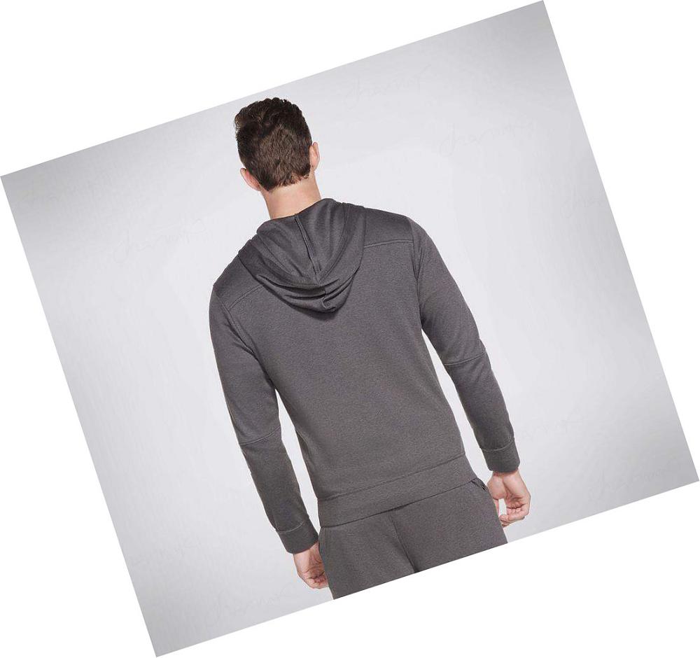 Sudadera Skechers Apparel GOknit Pique Full Zip Hombre Gris | AT00B_AR