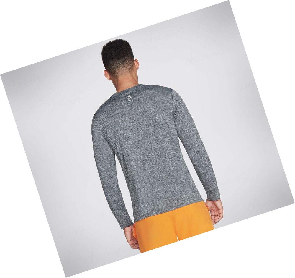 Sudadera Skechers Apparel On the Carretera Long Sleeve Hombre Gris | A93TQ_AR