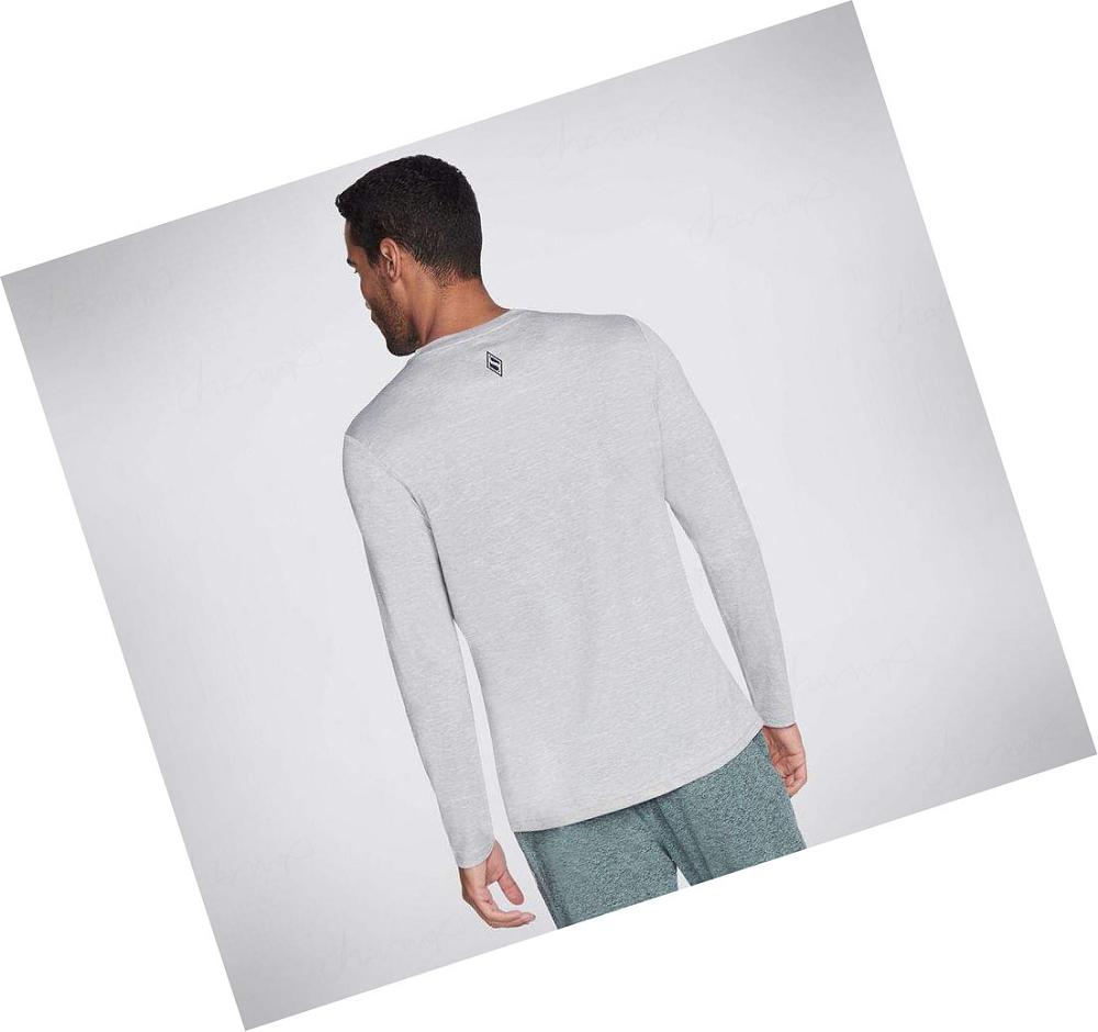 Sudadera Skechers Apparel On the Carretera Long Sleeve Hombre Gris | A9500_AR