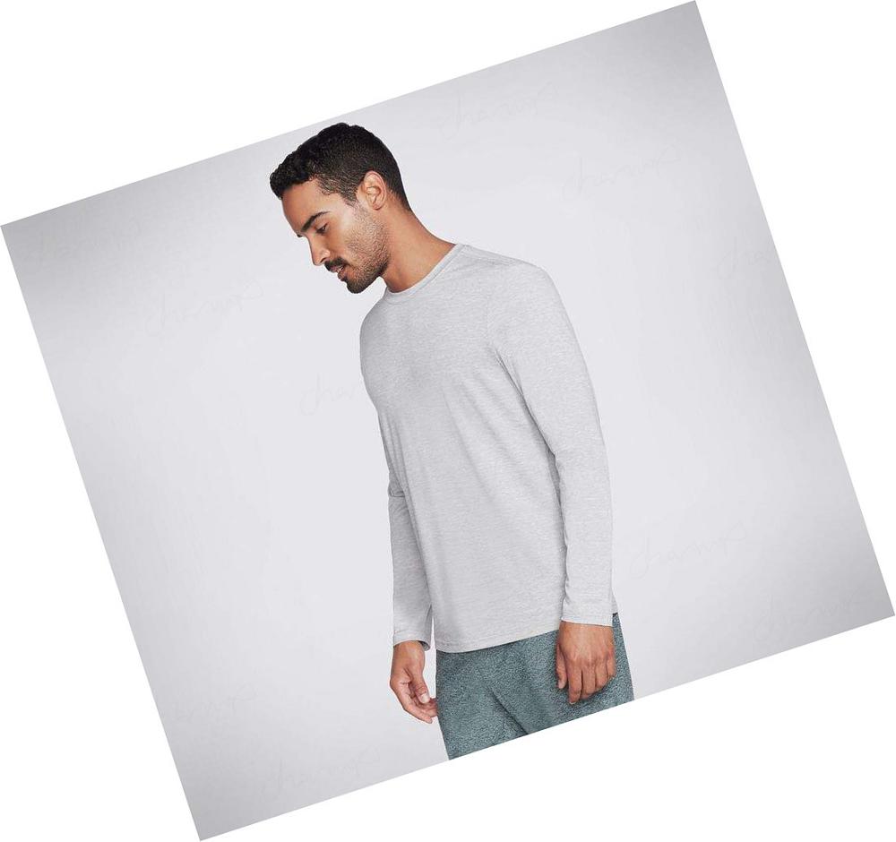 Sudadera Skechers Apparel On the Carretera Long Sleeve Hombre Gris | A9500_AR