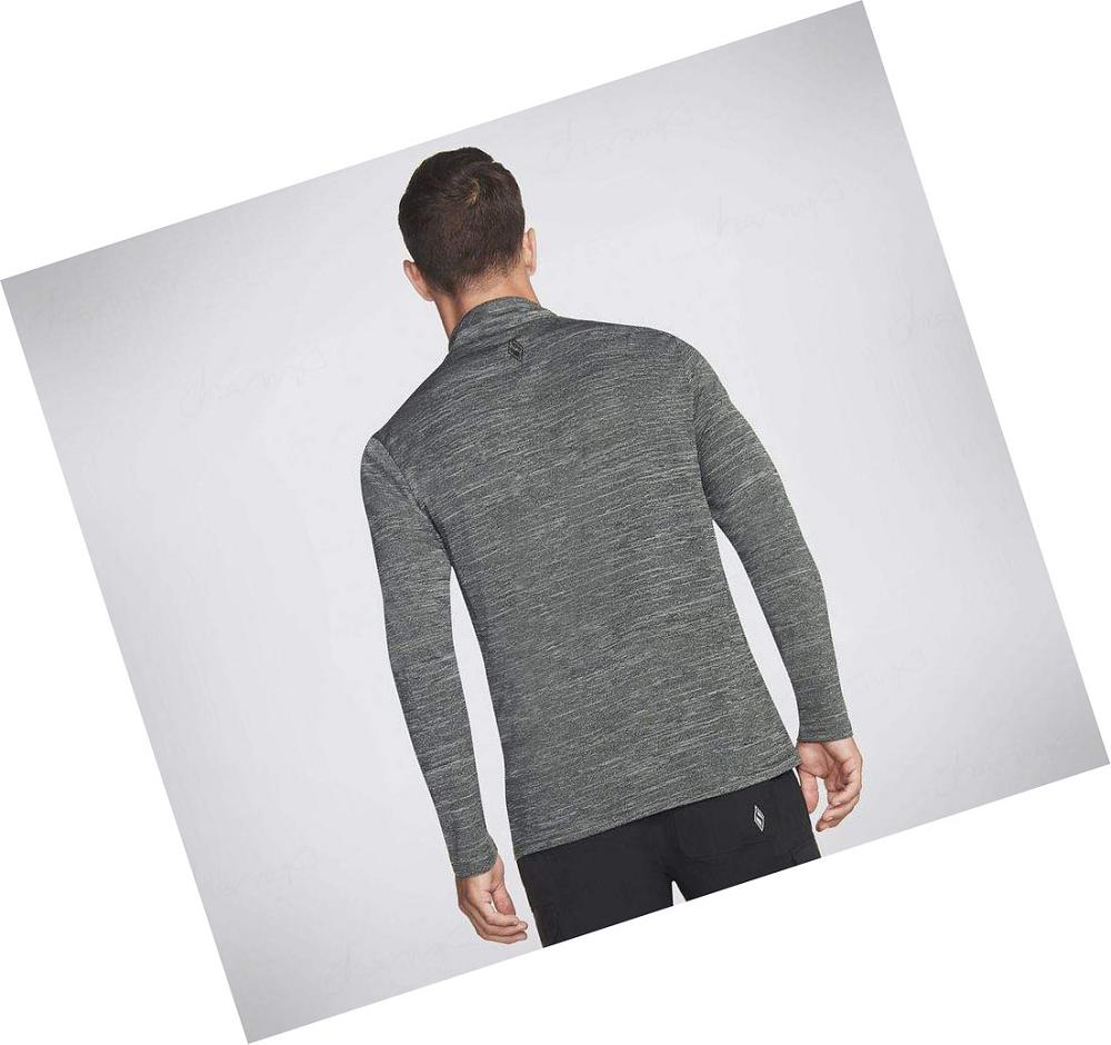 Sudadera Skechers Apparel On the Carretera 1/4 Zip Hombre Gris | AA50L_AR