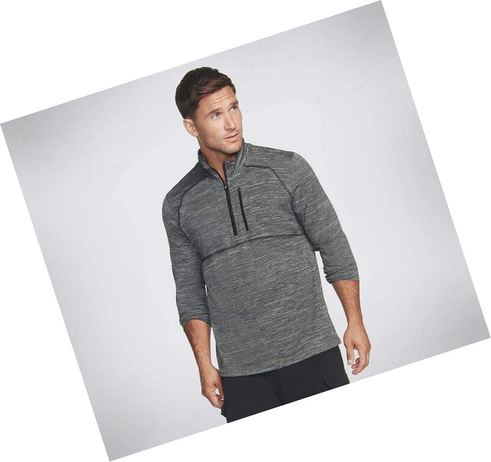 Sudadera Skechers Apparel On the Carretera 1/4 Zip Hombre Gris | AA50L_AR