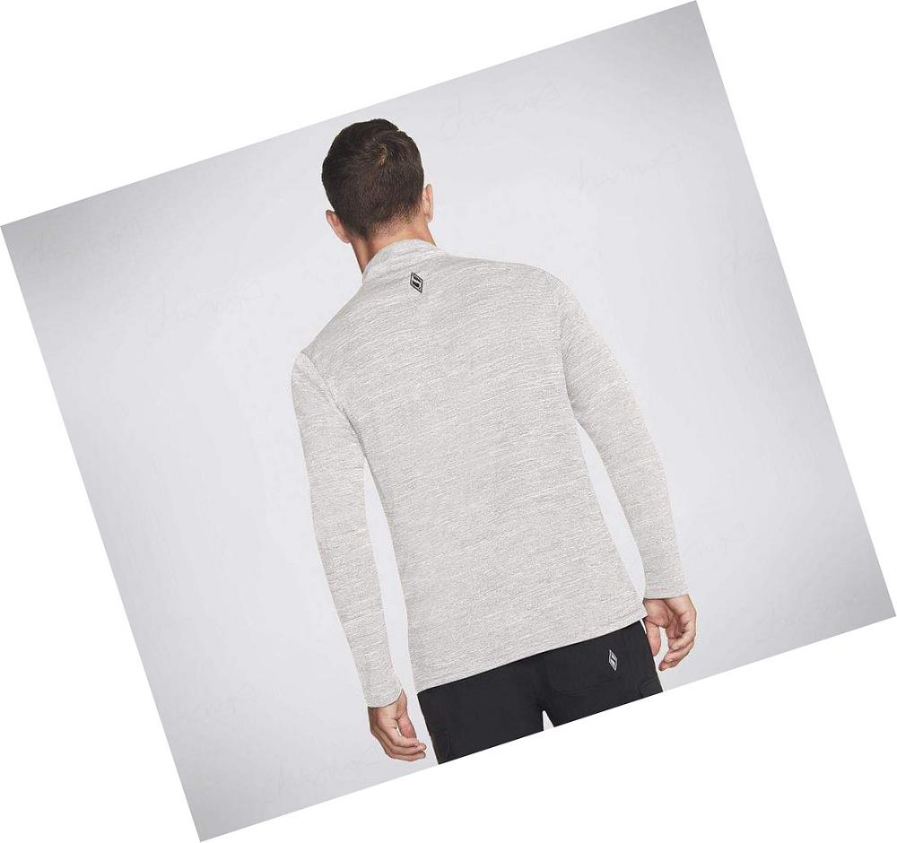 Sudadera Skechers Apparel On the Carretera 1/4 Zip Hombre Gris Claro | AA625_AR