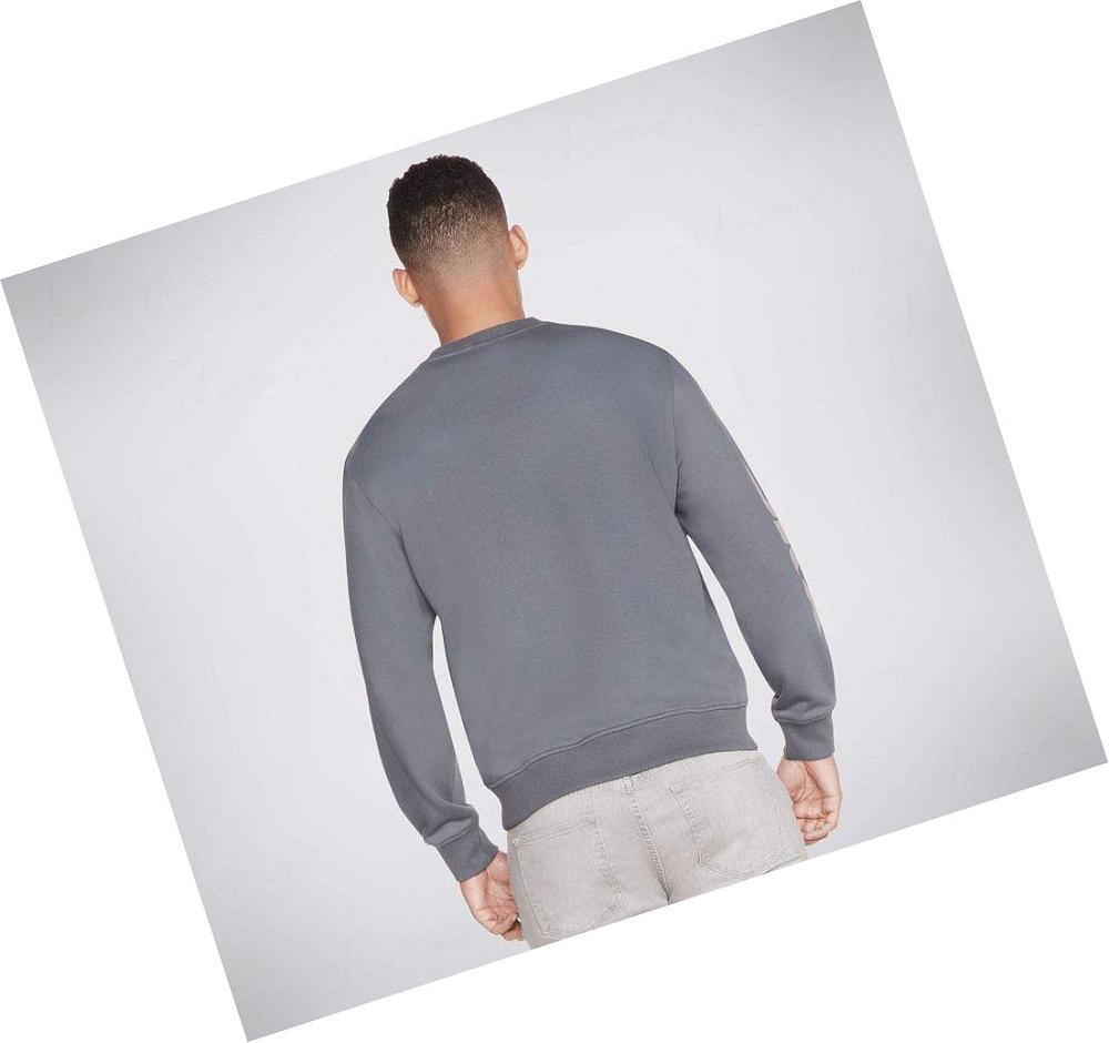 Sudadera Skechers Apparel SKX Restore Crew Fleece Hombre Gris | A8T5B_AR