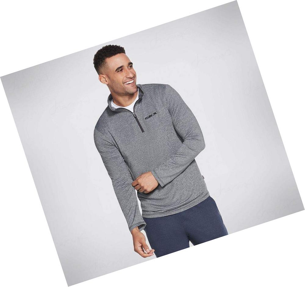 Sudadera Skechers Apparel Skech-Air Zip Pullover Hombre Gris | A9T53_AR