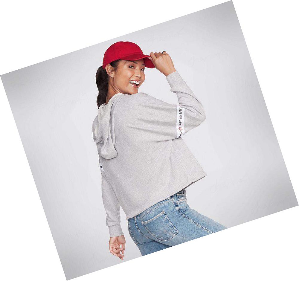 Sudadera Skechers BOBS Apparel - Best Friend Mujer Gris | 36T2L_AR