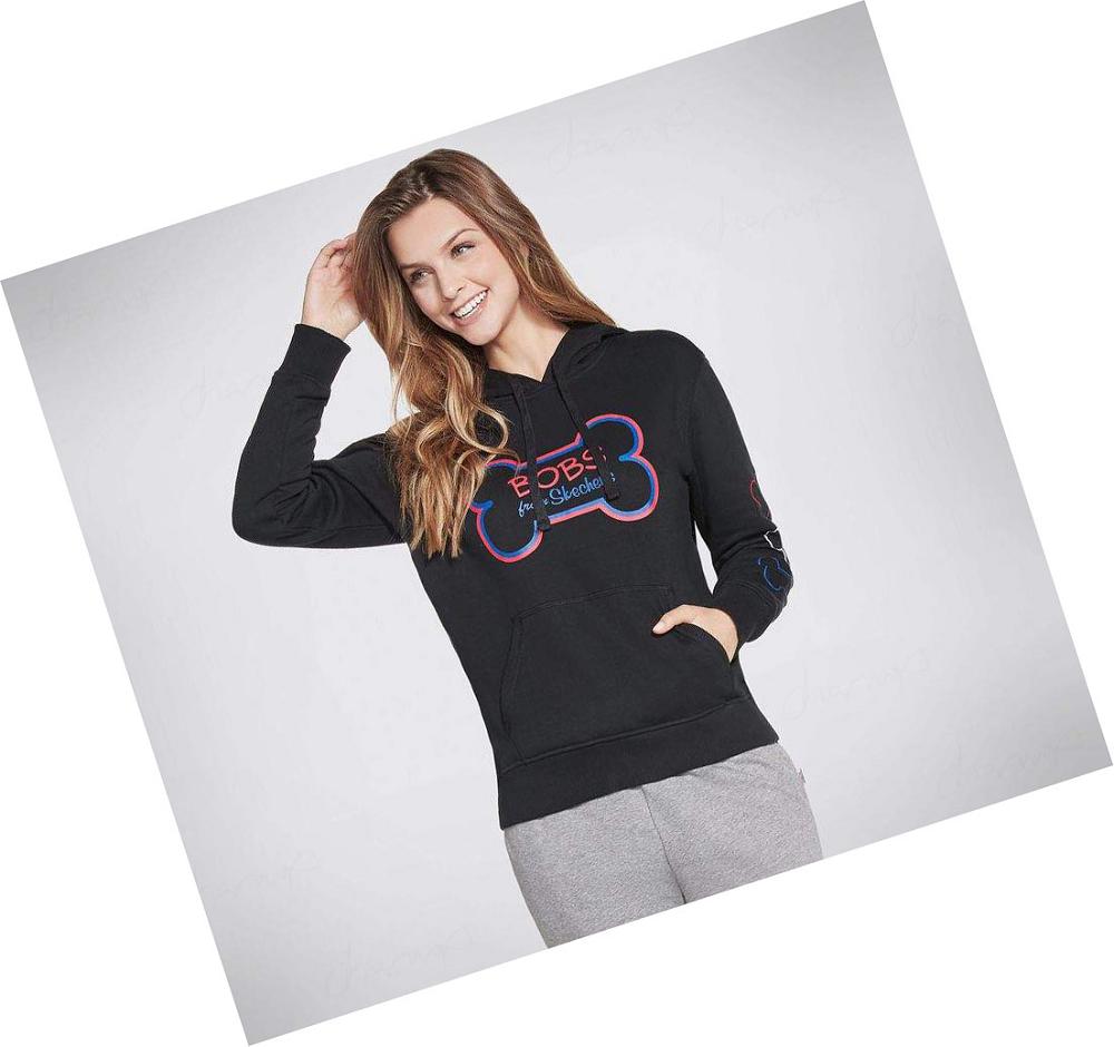 Sudadera Skechers BOBS Apparel Bone Mujer Negras | 3T8AL_AR