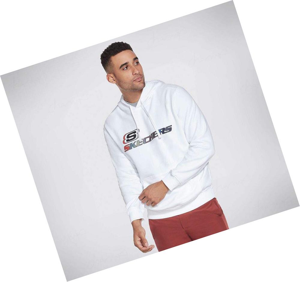 Sudadera Skechers GOLOUNGE Apparel S Ombre Hombre Blancas | A862K_AR