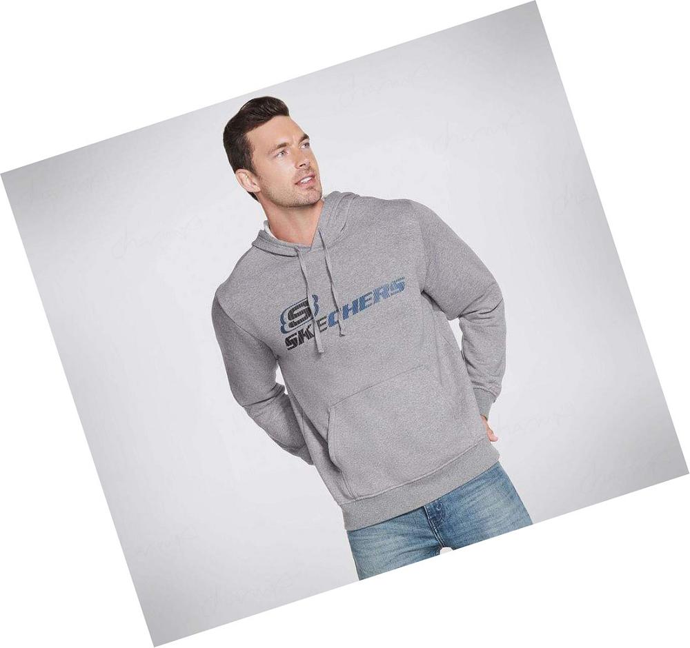 Sudadera Skechers GOlounge Triple Linework Hombre Gris | A86AW_AR