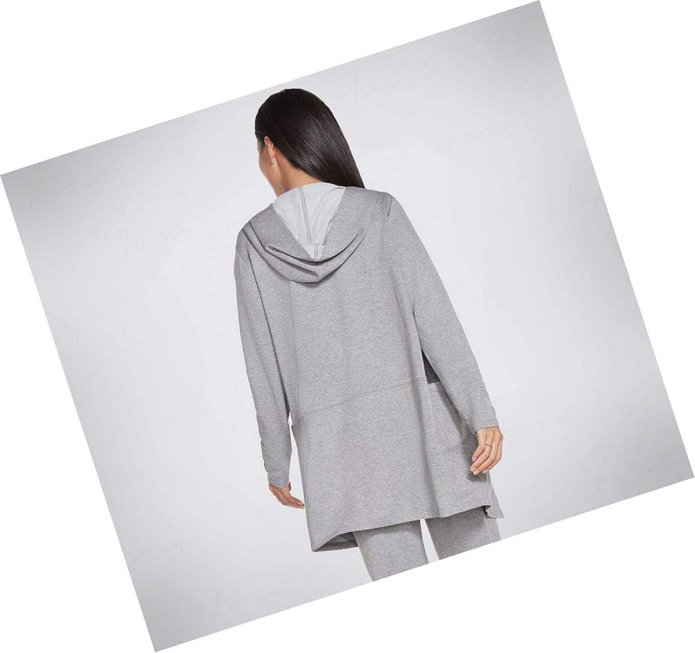 Sudadera Skechers SKECHLUXE Restful Mujer Gris | A3AT0_AR