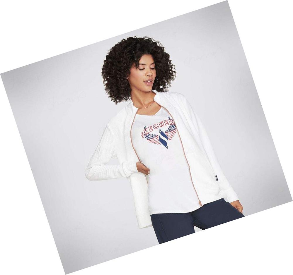 Sudadera Skechers The Hoodless Hoodie GO WALK Everywhere Mujer Blancas | A0ATD_AR