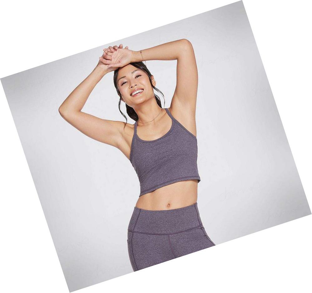 Sujetadores Deportivos Skechers Apparel GOFLEX Luxe Crop Bra Mujer Moradas | A99T0_AR